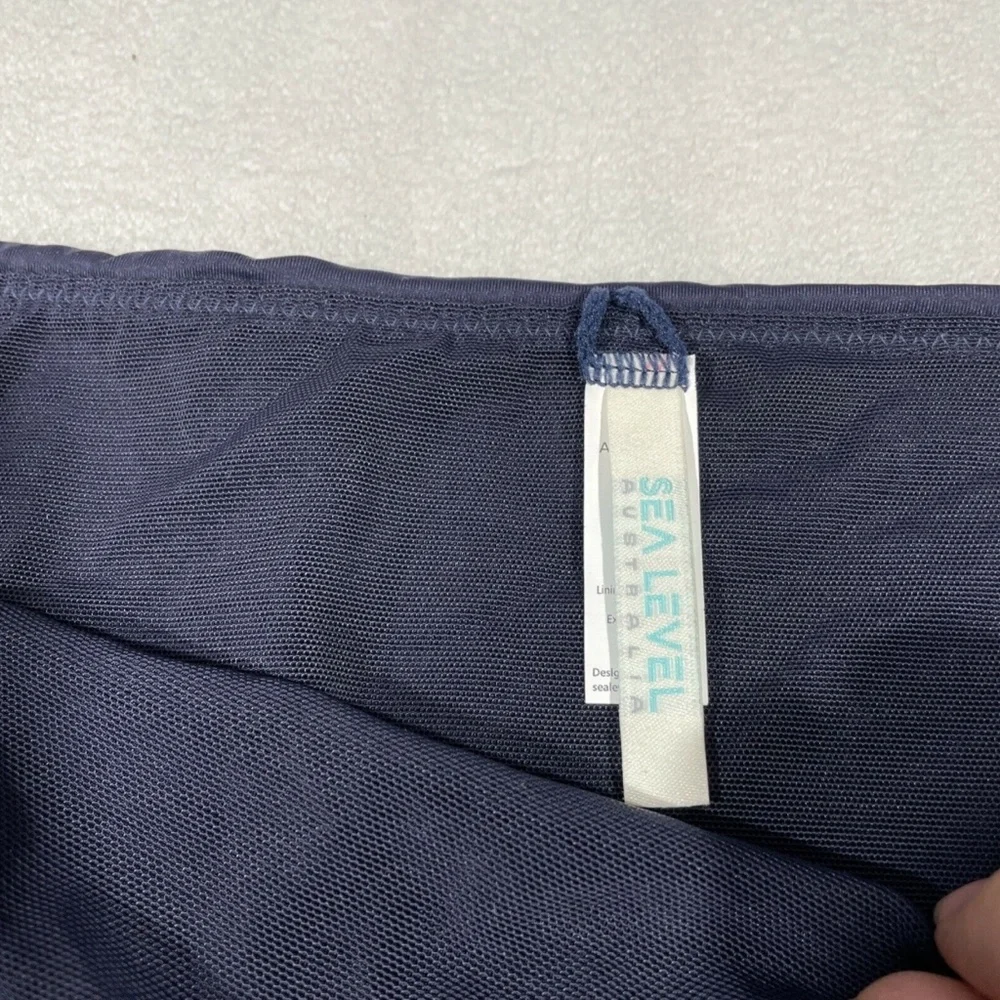 NEW Sea Level‎ [ 16 US ] High Waist Gathered Side Bikini Bottoms Blue